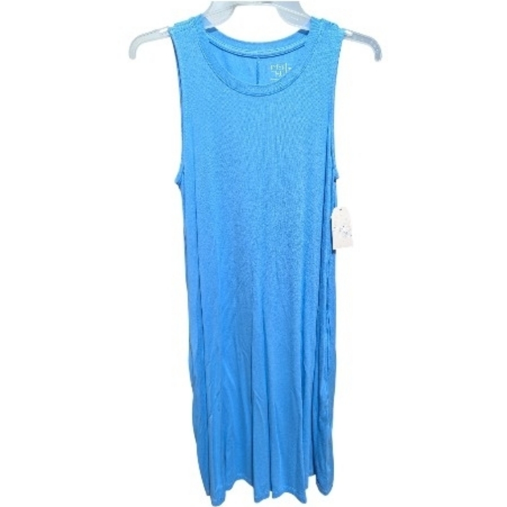 TIME AND TRU women's sleeveless knit dress blue size XS (0-2) w-110